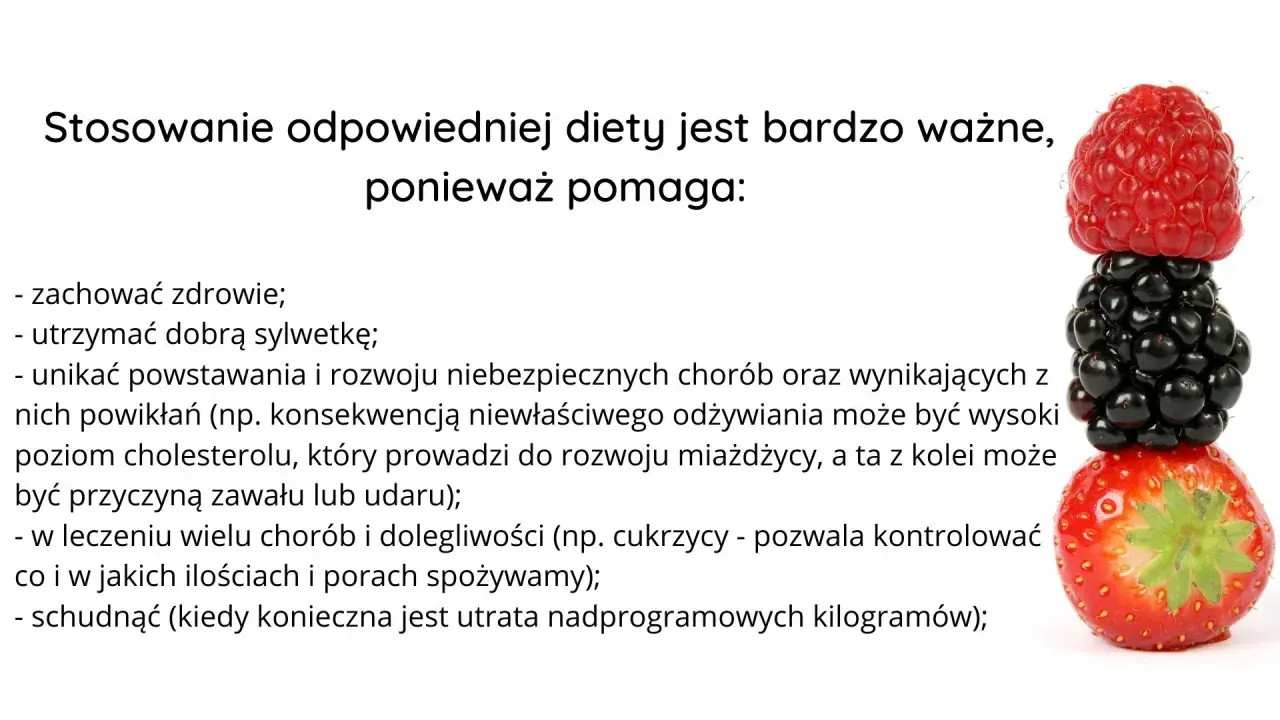 Zdrowa dieta to klucz do dobrego samopoczucia, utrzymania sylwetki i zapobiegania chorobom. Na zdjęciu owoce symbolizujące zdrowie.