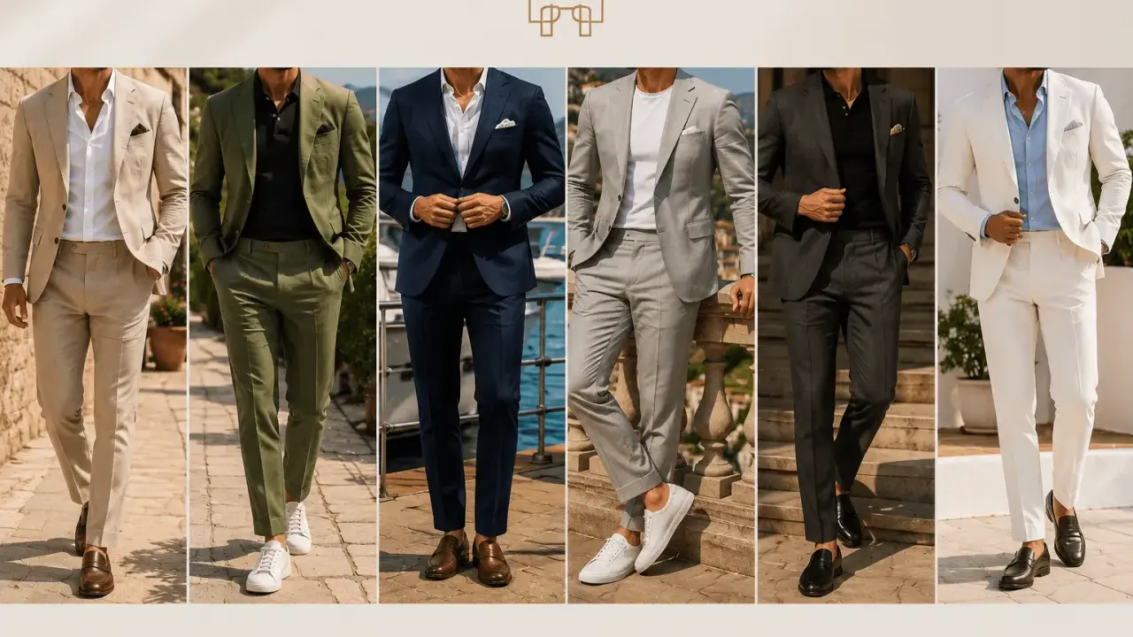 Discover how to style a men's suit with these five looks, from casual linen to sharp navy, showcasing versatile options for any occasion.