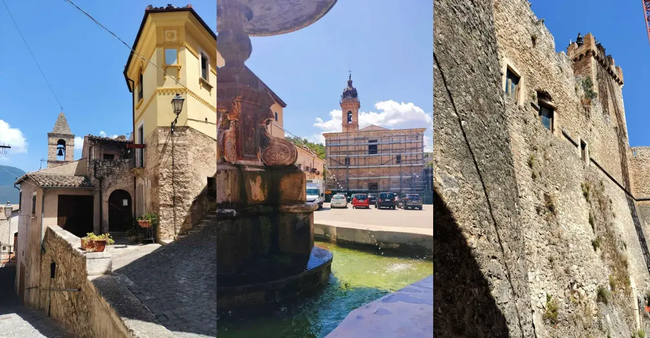 Scopri cosa vedere a Capestrano: un borgo con un'antica fontana, una chiesa in restauro e un imponente castello.