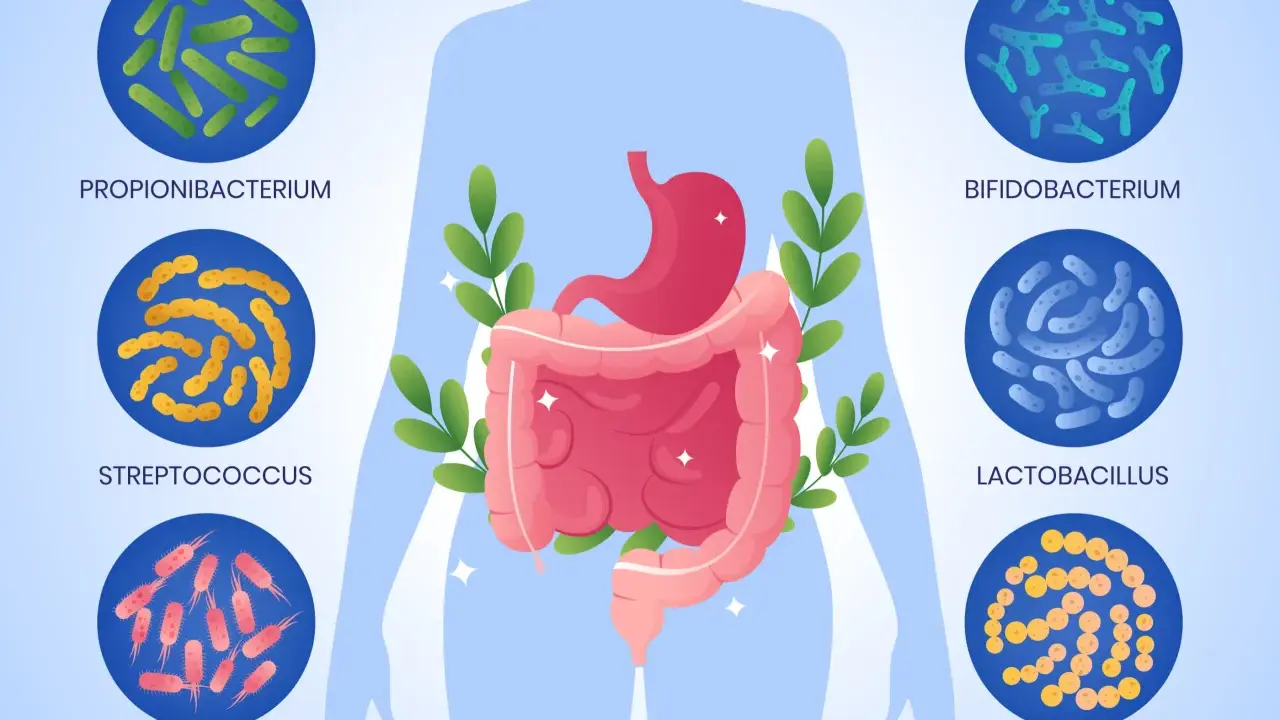 Il microbiota è l'insieme di microrganismi che vivono nel nostro corpo, come batteri (Propionibacterium, Bifidobacterium, Lactobacillus, Streptococcus, Escherichia coli, Lactococcus) e altri, essenziali per la salute intestinale.