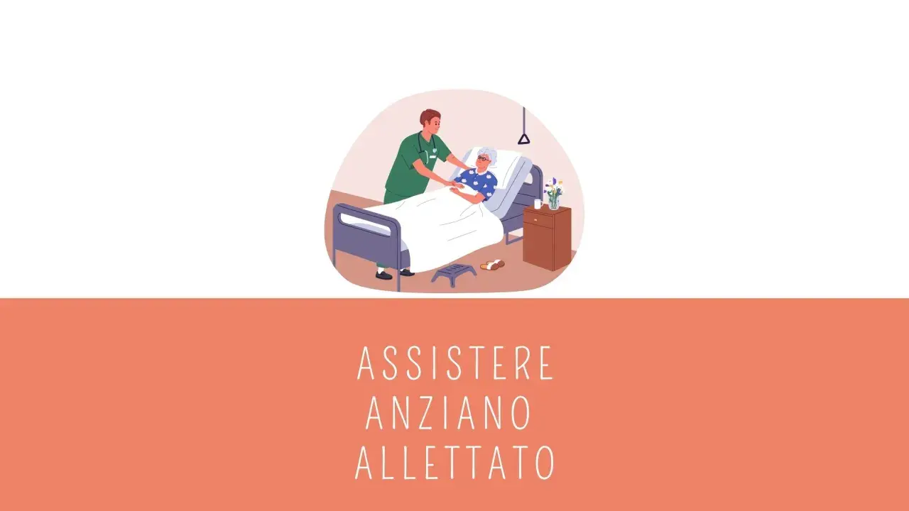 Un infermiere assiste un anziano allettato che non cammina più. Cura e attenzione per chi ha bisogno.