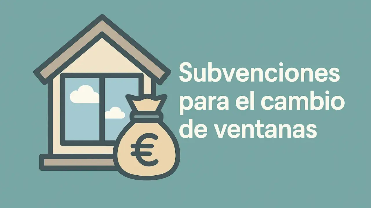 Ayudas para cambiar ventanas en Castilla-La Mancha. Saco de dinero junto a una casa con ventana.
