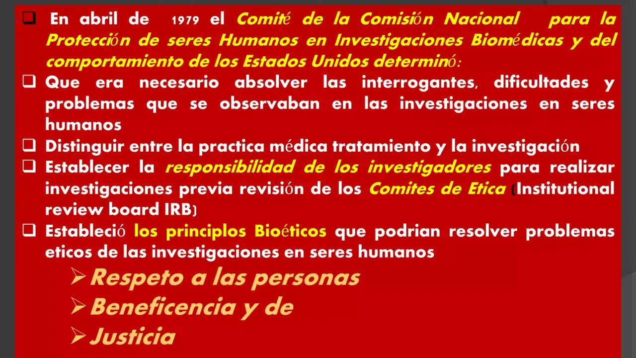 Informe Belmont: Ética esencial para la investigación médica actual