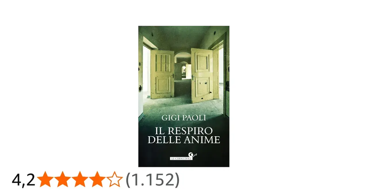 Copertina del libro "Il respiro delle anime" di Gigi Paoli, con un corridoio di porte aperte.