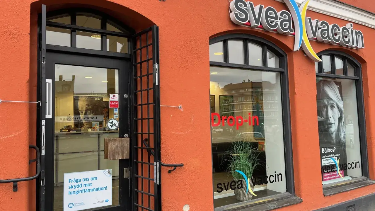 Svea Vaccin i Lund erbjuder drop-in vaccination. Fråga om skydd mot lunginflammation.