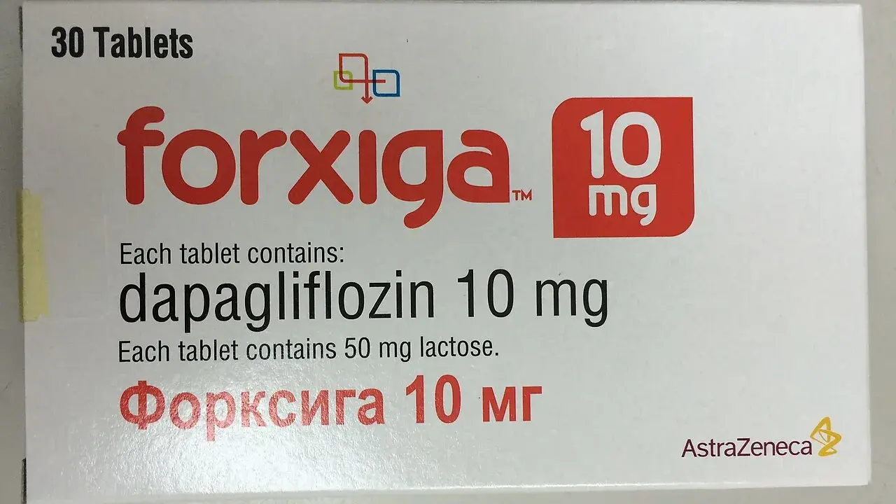 Opakowanie leku Forxiga 10 mg, zawierające 30 tabletek z dapaglifloziną. Szukasz forxiga zamiennik?