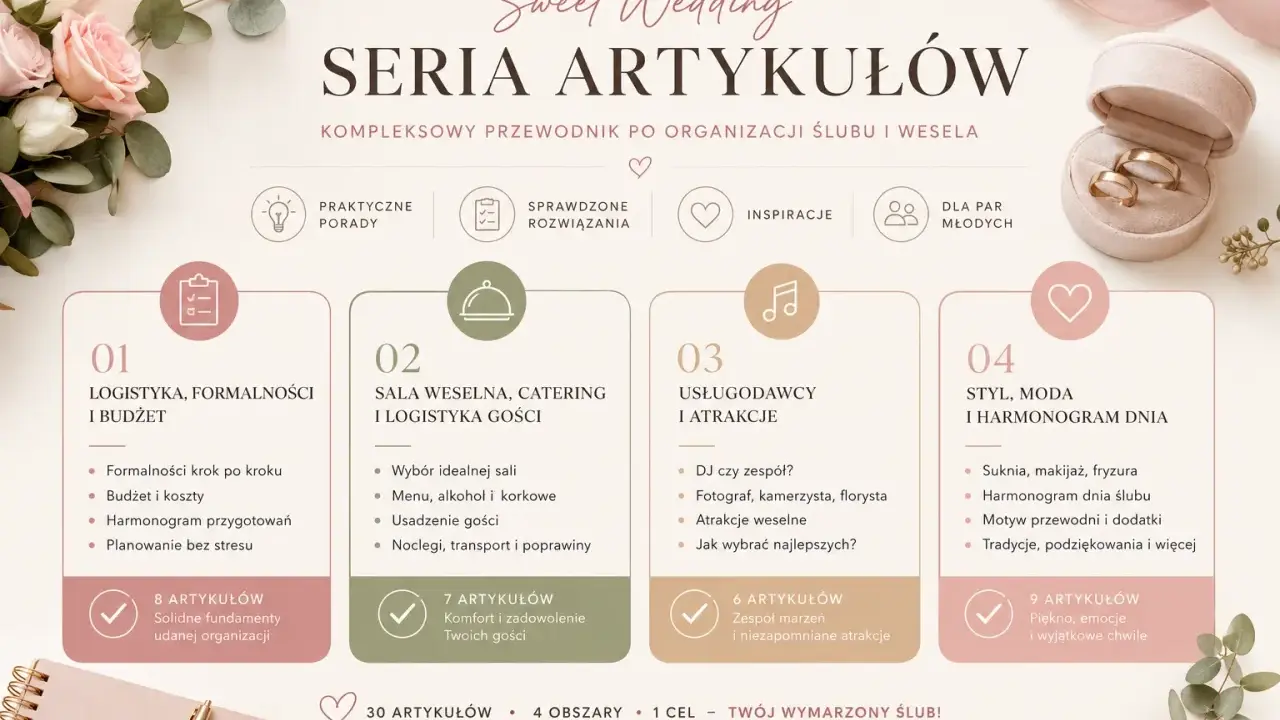 Planowanie ślubu cywilnego: przewodnik po logistyce, sali, usługodawcach i stylu. Znajdź inspiracje i porady na wymarzone wesele.