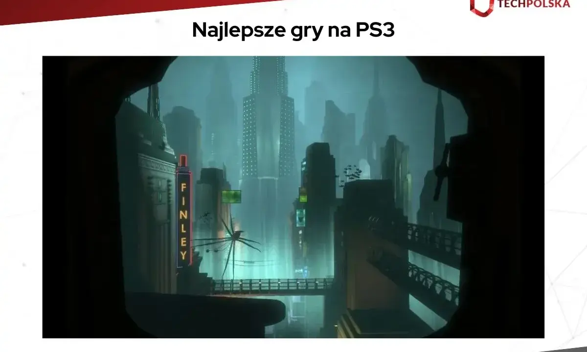 Nastrojowe miasto z gry BioShock, jedna z najlepszych gier na PlayStation 3.