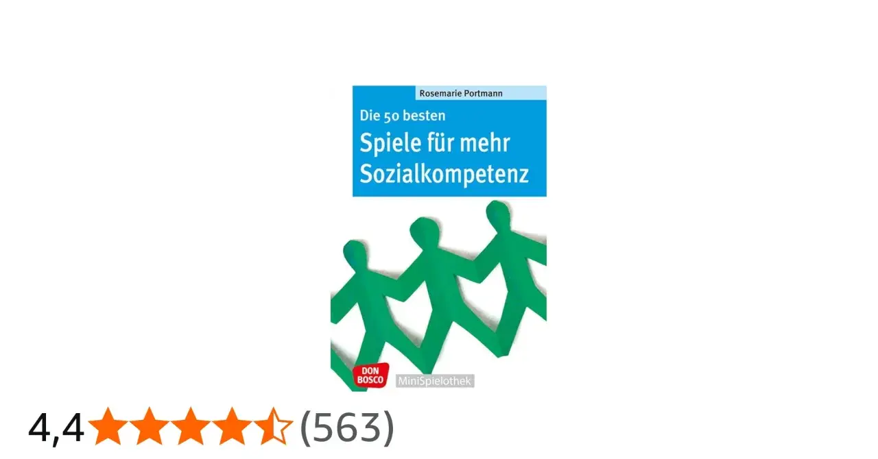 Buchcover "Spiele für mehr Sozialkompetenz" mit Papierfiguren. Fördert soziales Lernen.