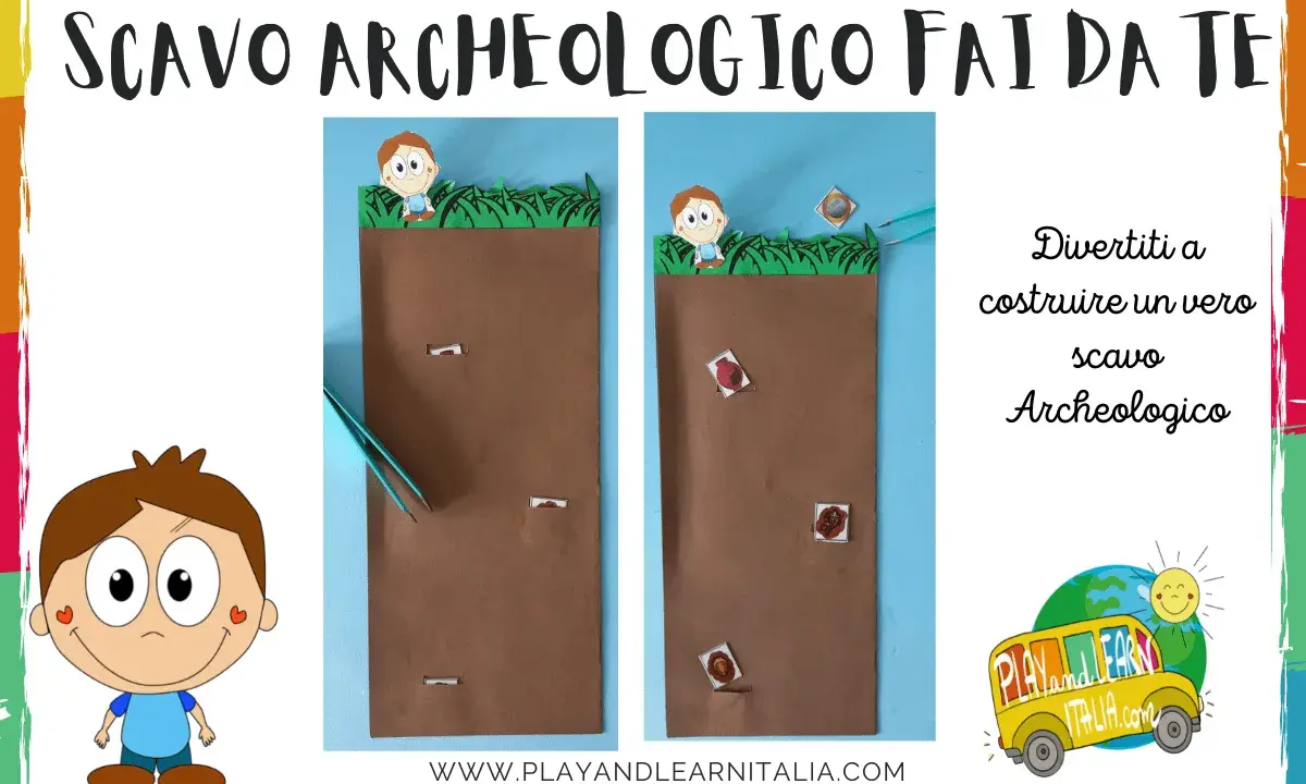 Un divertente scavo archeologico fai da te per la classe terza, con reperti da scoprire!