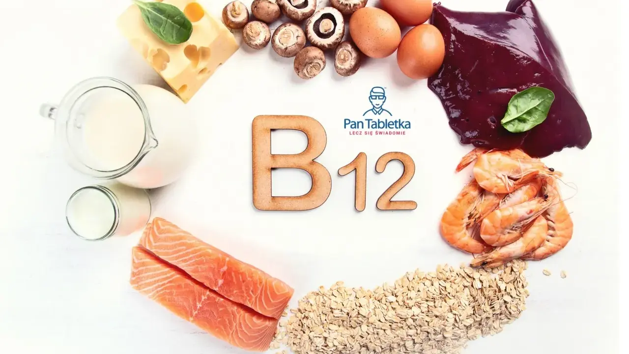 Produkty bogate w witaminę B12, kluczową dla zdrowych mięśni: łosoś, krewetki, wątróbka, jajka, nabiał, grzyby, ser i płatki owsiane.