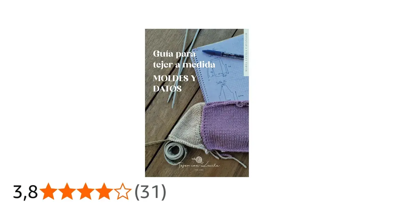 Guía para tejer a medida con Lucila. Muestras de tejido, patrones y agujas.
