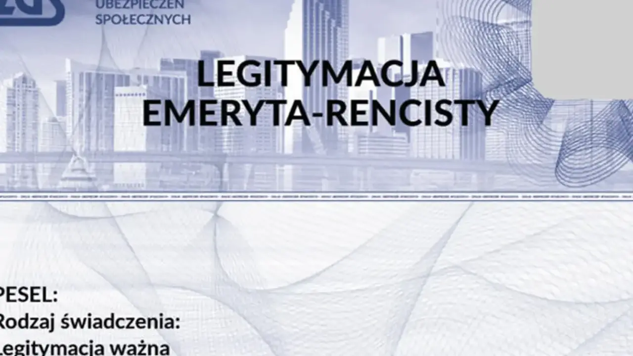 Nowa legitymacja emeryta rencisty ZUS. Dokument potwierdza uprawnienia do świadczeń.
