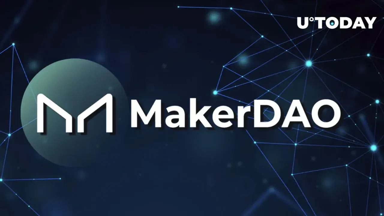 Logo MakerDAO i napis "U°TODAY". Nikolai Mushegian, twórca MakerDAO, w centrum uwagi.