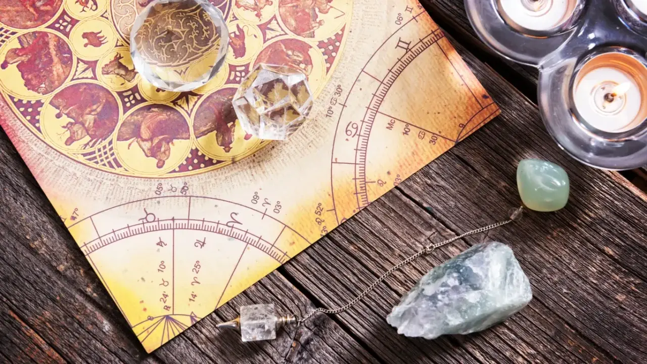 Numerologiczna 11 mężczyzna, jak ten zodiakalny, szuka głębszego sensu. Kryształy i świece tworzą mistyczną atmosferę.
