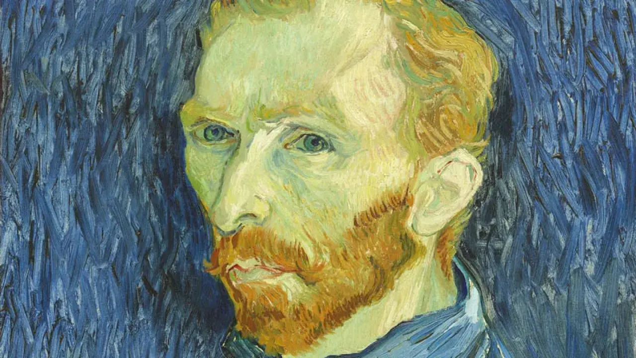 Autoritratto di Van Gogh, un capolavoro tra le immagini quadri famosi da scaricare, con pennellate vibranti e sguardo intenso.