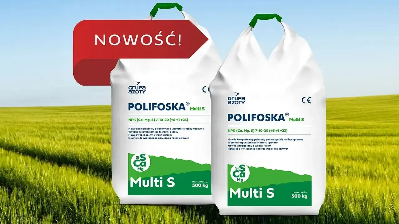 Dwa worki nawozu POLIFOSKA Multi S z Grupą Azoty. Polifoska 5 skład to klucz do bujnych plonów.