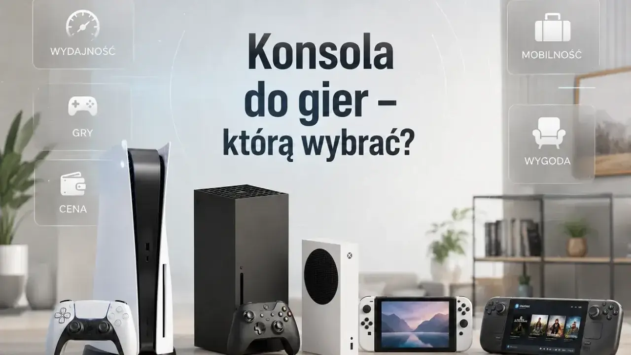 Konsola do gier – którą wybrać? PlayStation 5, Xbox Series X/S, Nintendo Switch i Steam Deck. Porównanie wydajności, gier, ceny, mobilności i wygody.