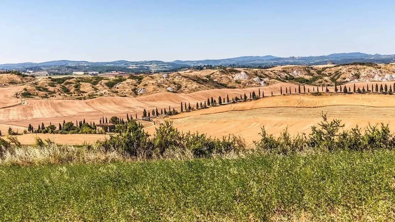 Colline dorate e cipressi iconici, un paesaggio da sogno per un tour toscana 5 giorni.