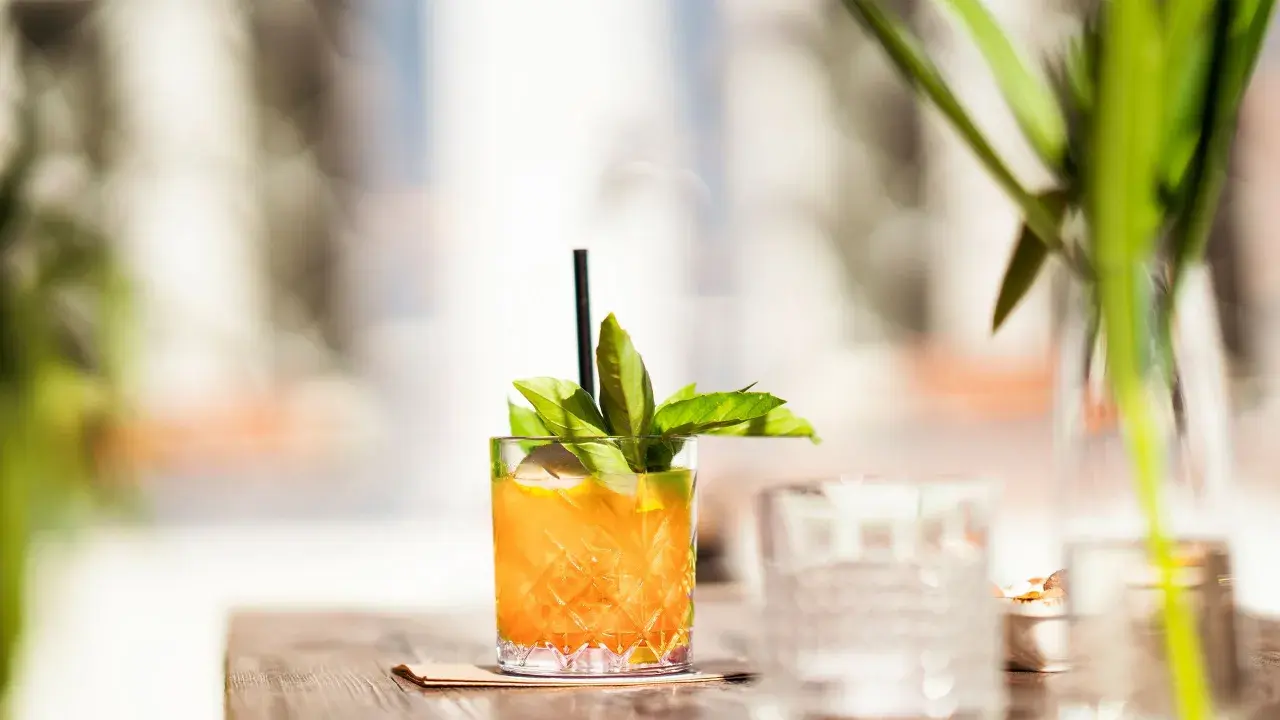 Erfrischender Cocktail mit Irish Whiskey, Zitrone und Basilikum, perfekt für warme Tage.