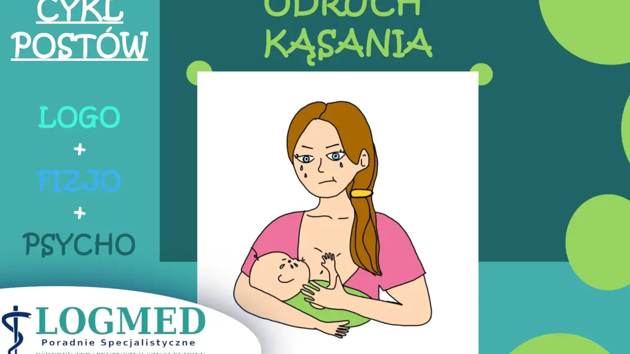 Smutna mama karmiąca dziecko, które ją kąsa. Ilustracja przedstawia odruchy u niemowlaka.