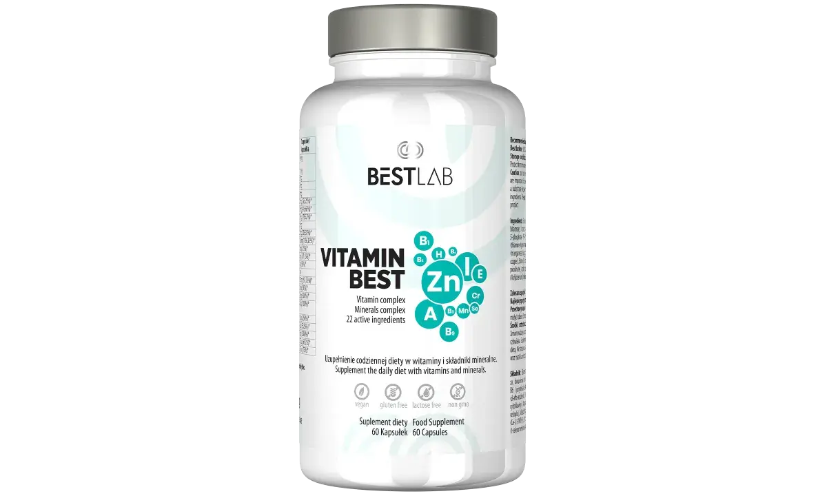 Suplement diety Vitamin Best z cynkiem i witaminami, pomocny w walce z niedoborem witaminy D3.