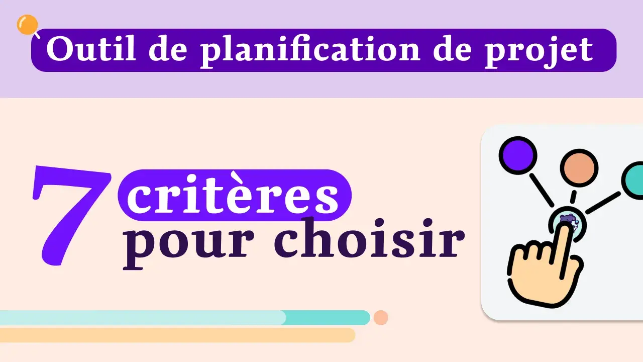 Outil de planification de projet : 7 critères pour choisir le bon. Icône de main sélectionnant un élément dans un diagramme.