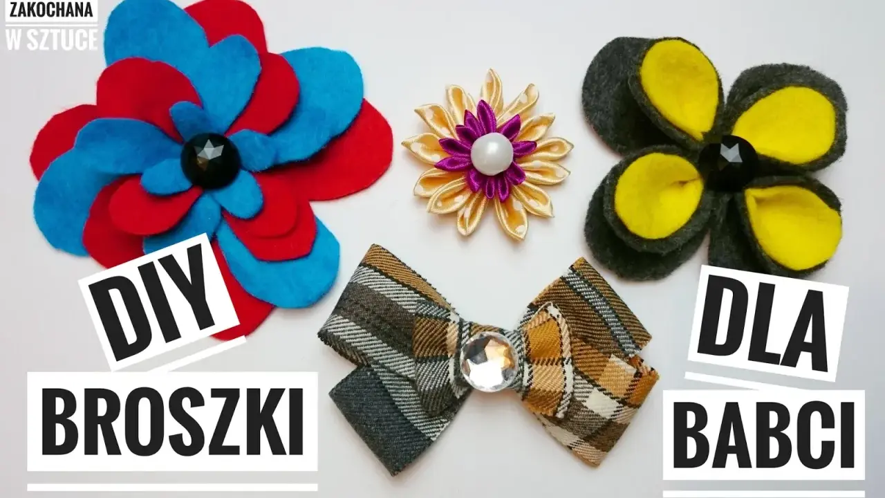 Jak zrobić broszkę? Zobacz DIY z kolorowych filców i wstążek. Idealne dla babci!