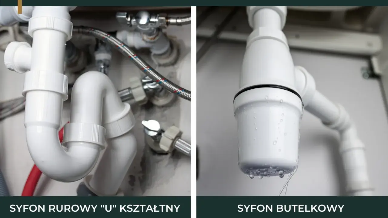 Porównanie: syfon rurowy "U" kształtny i syfon butelkowy. Który wybrać?