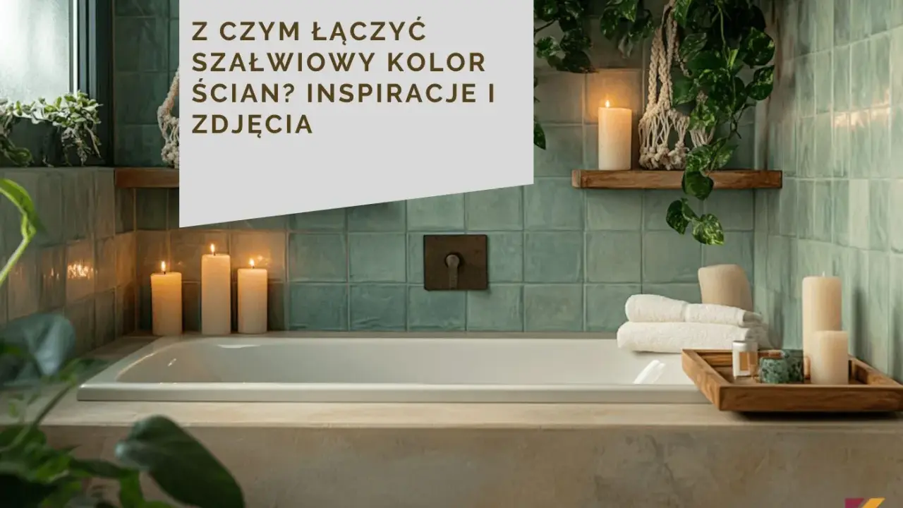 Relaks w łazience z szałwiowymi ścianami. Zobacz, z czym łączyć ten kolor, by stworzyć przytulne wnętrze. Inspiracje i zdjęcia.