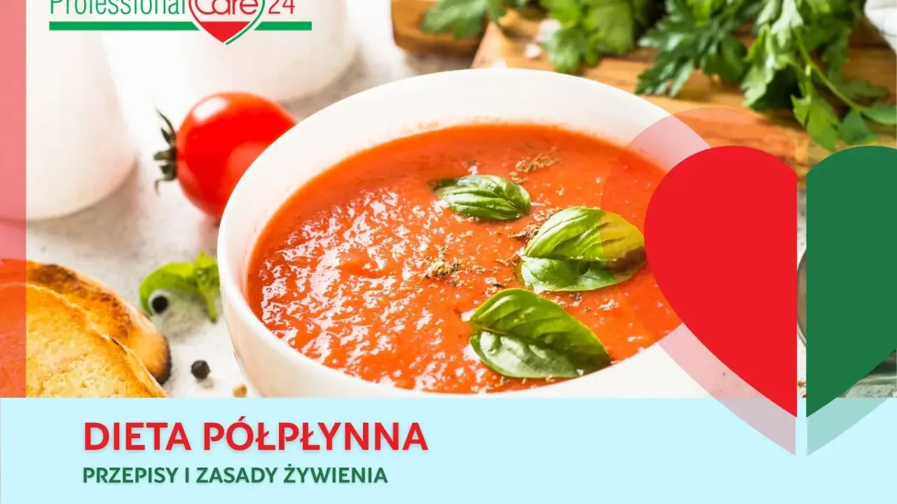 Aksamitny pomidorowy krem z bazylią, idealny na dietę półpłynną. Przepisy i zasady żywienia.