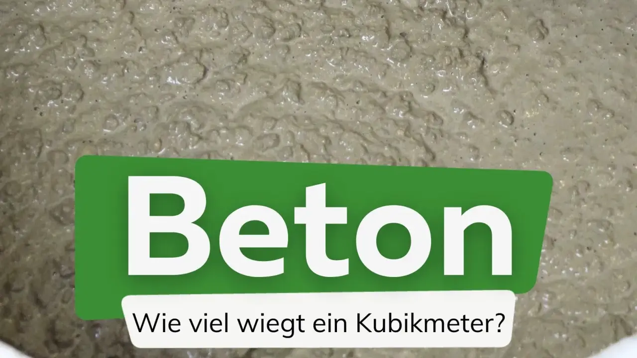 Frisch gemischter Beton. Die Frage: Wie viel wiegt ein Kubikmeter Beton?