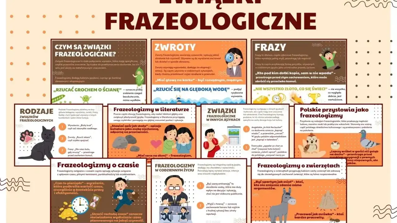 Związki frazeologiczne to barwne perełki języka. Poznaj ich rodzaje, frazeologizmy w literaturze, o zwierzętach i inne.