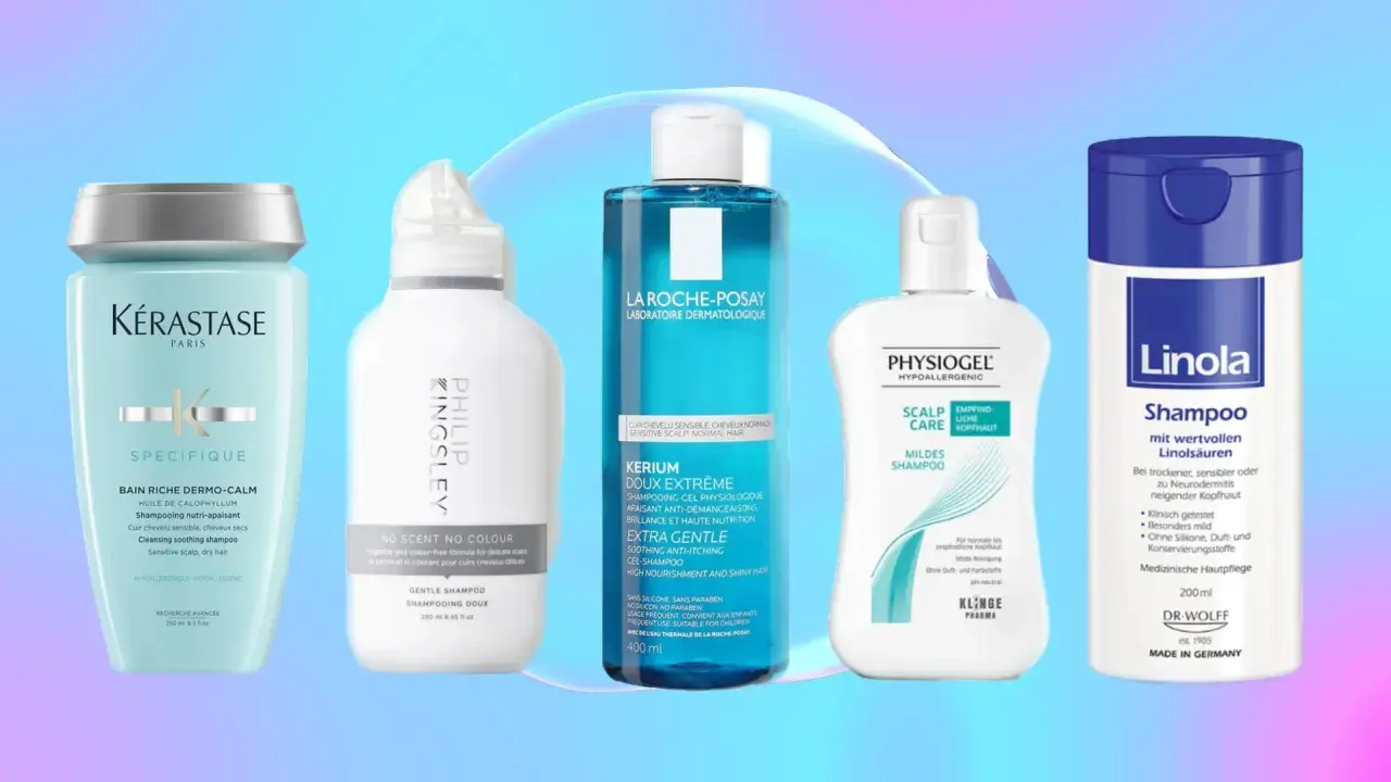 Kérastase, La Roche-Posay, Physiogel und Linola: eine Auswahl an Shampoos, die von Friseuren empfohlen werden, für verschiedene Bedürfnisse.