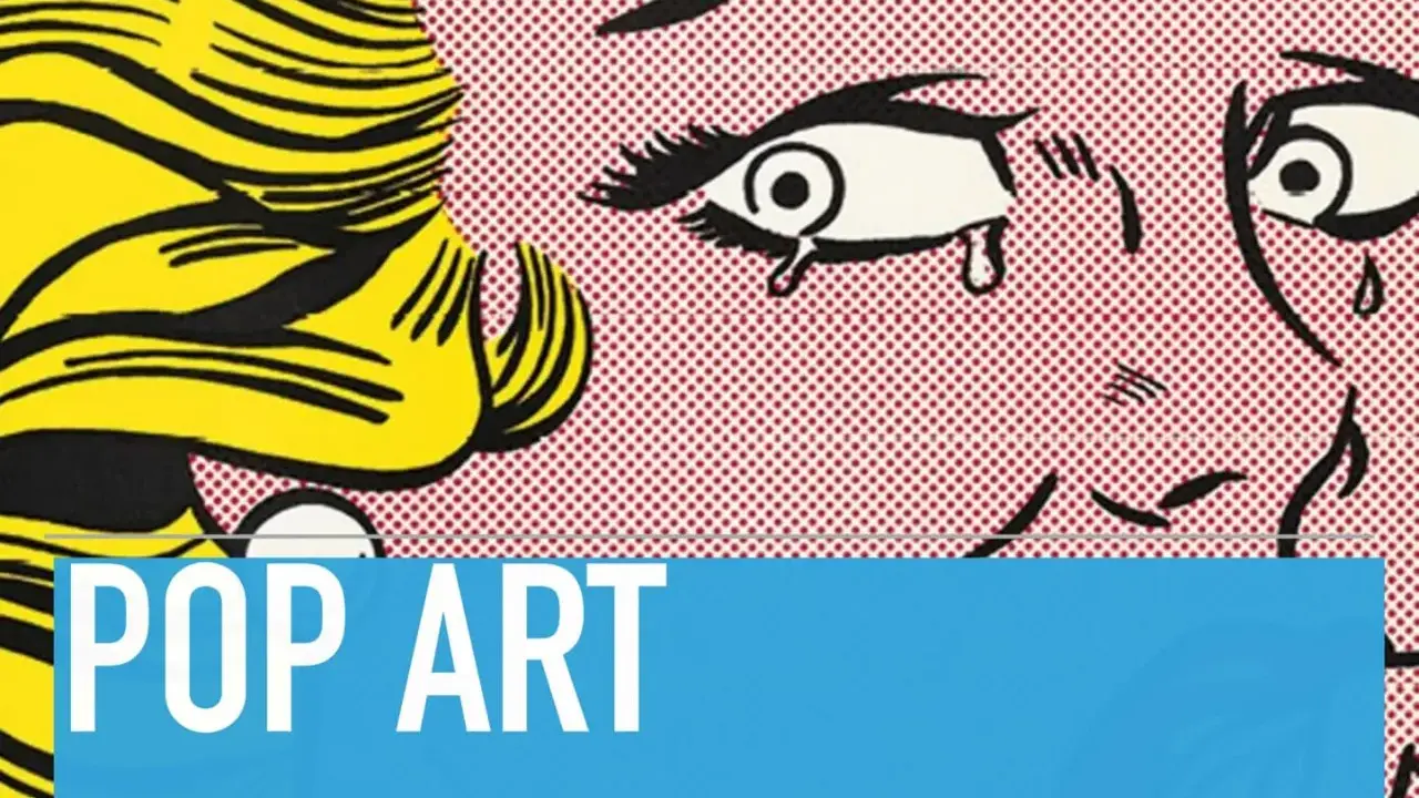 Ein ikonisches Werk eines Pop Art Vertreters: Eine weinende Frau mit gelben Haaren, dargestellt im charakteristischen Comic-Stil mit Rasterpunkten.