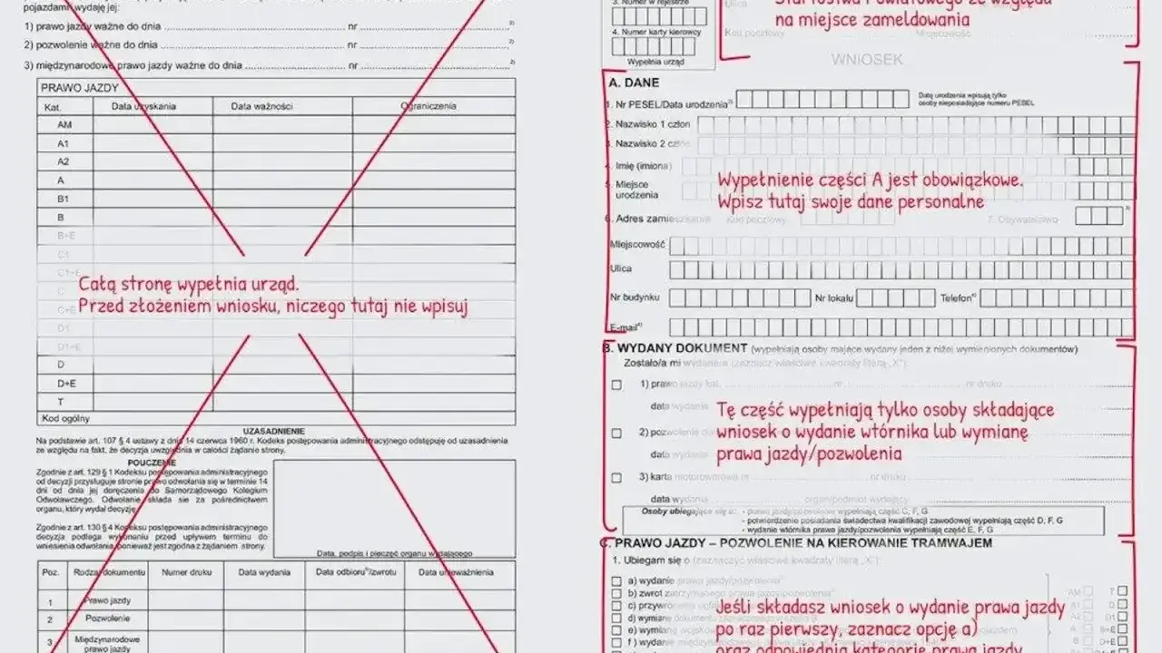 Wniosek o wydanie prawa jazdy. Tu dowiesz się, jak zapłacić za prawo jazdy przelewem, wypełniając formularz.