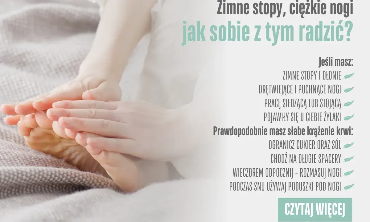 Dłonie masujące stopy, wskazówki jak poprawić krążenie w nogach: ogranicz sól, spaceruj, masuj nogi.