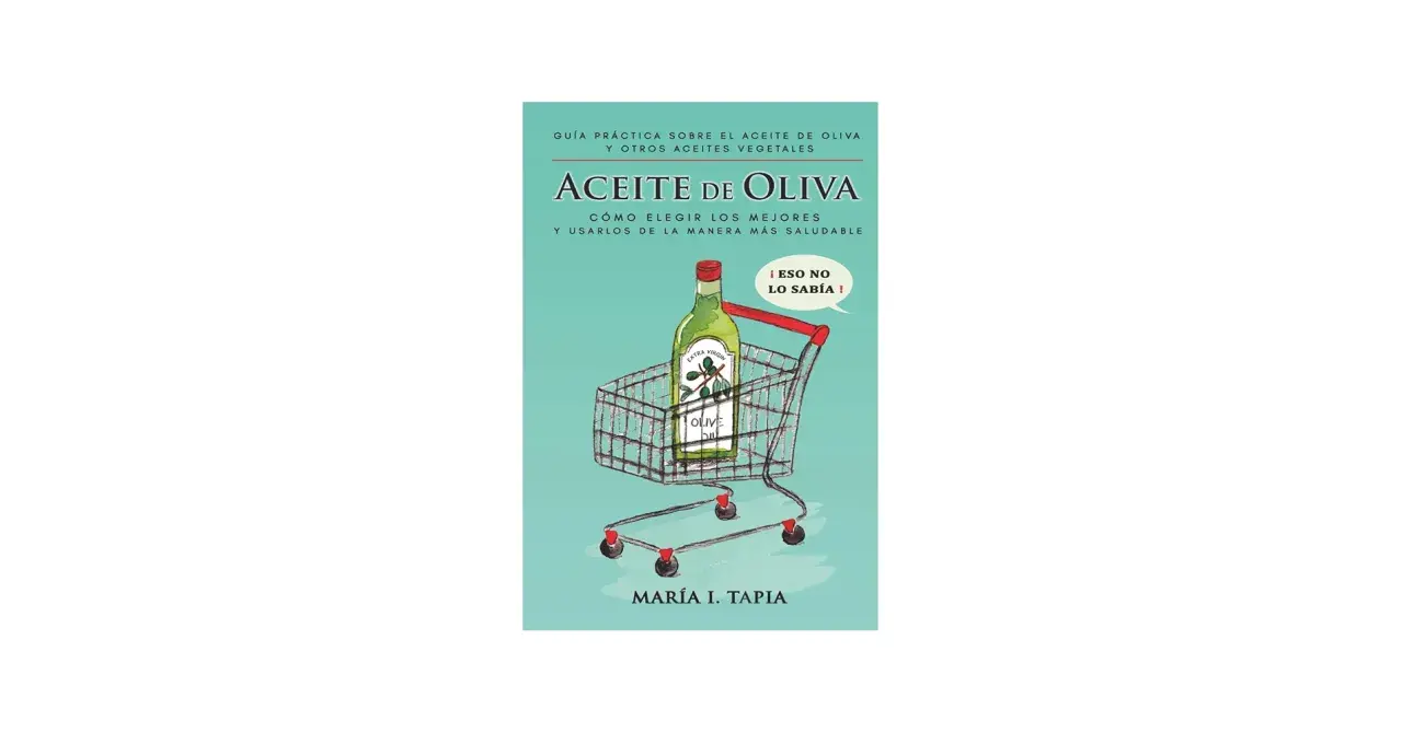 Guía práctica sobre cómo saber si un aceite de oliva es bueno. Una botella de aceite de oliva extra virgen en un carrito de compras.