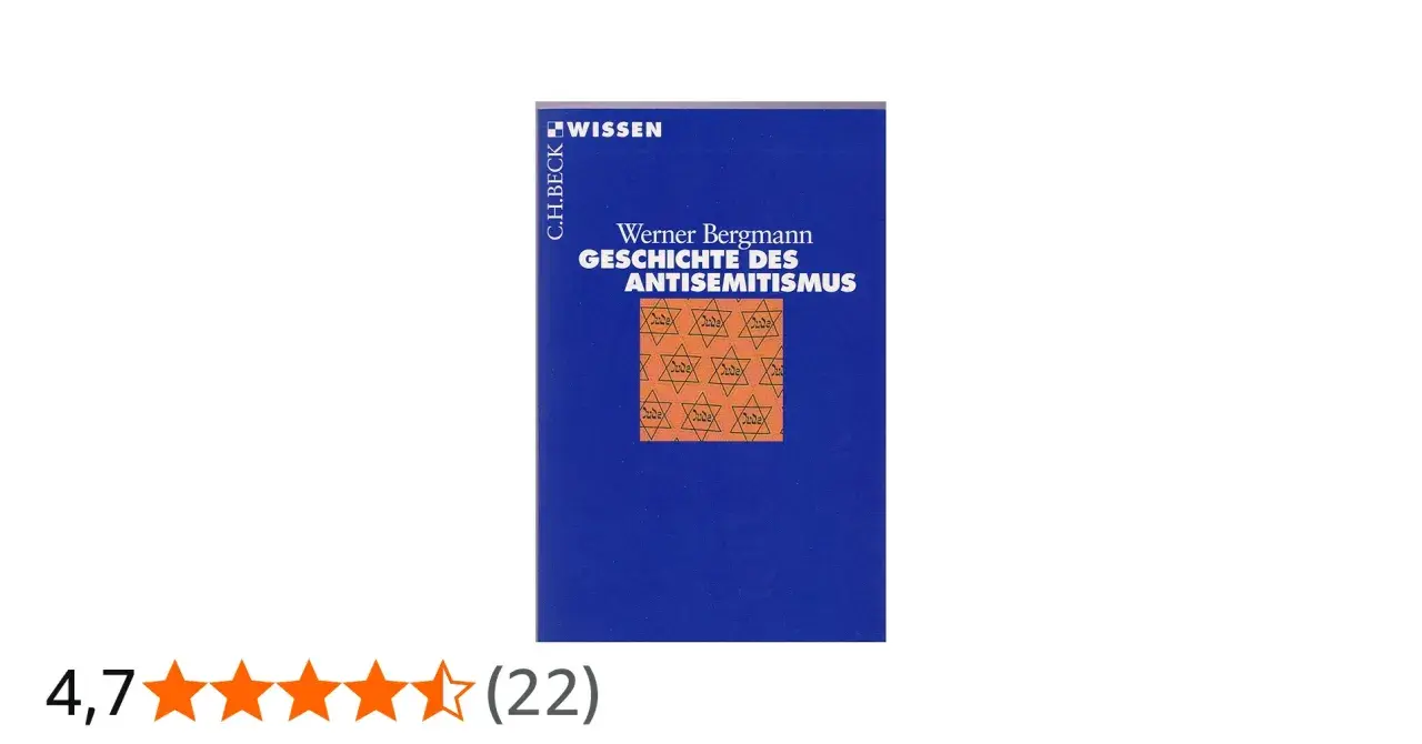 Buchcover "Geschichte des Antisemitismus" von Werner Bergmann. Die Darstellung zeigt die Entwicklung des Antisemitismus im Kaiserreich und darüber hinaus.