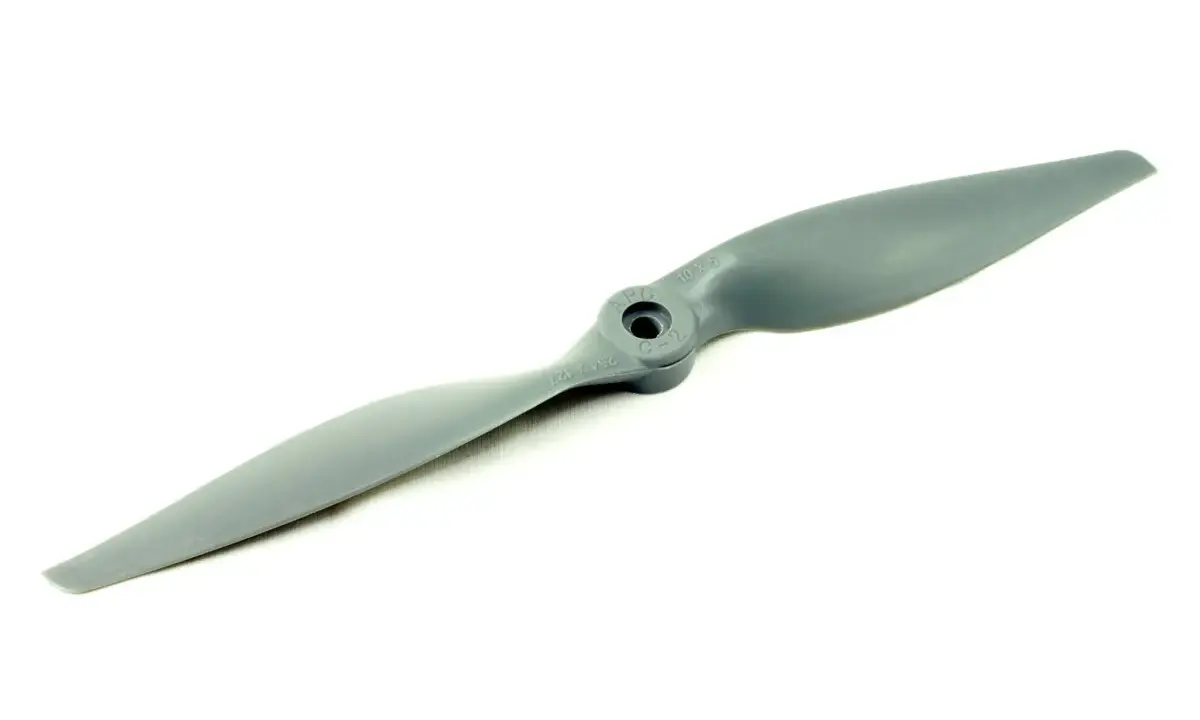 Grauer Propeller mit der Aufschrift "254 x 127" und "10 x 5".