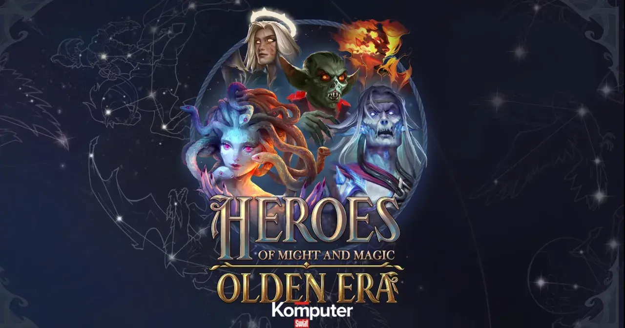 Postacie z gry "Heroes of Might and Magic: Olden Era" - Meduza, goblin, nieumarły i anioł.