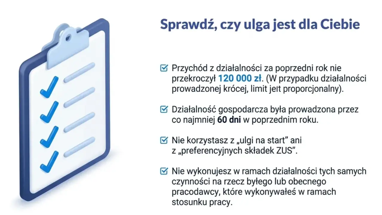 Lista kontrolna do ulgi mały ZUS plus 2026. Sprawdź, czy spełniasz warunki.