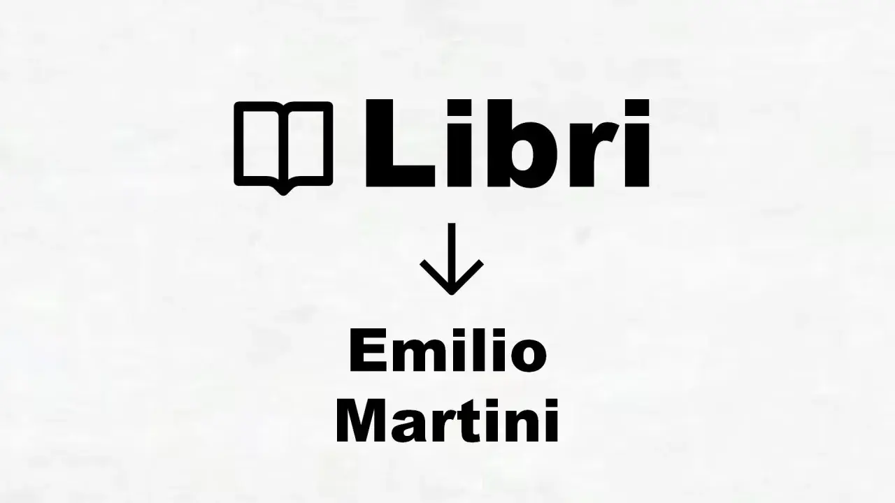 Icona libro e freccia indicano "Libri Emilio Martini ordine cronologico".