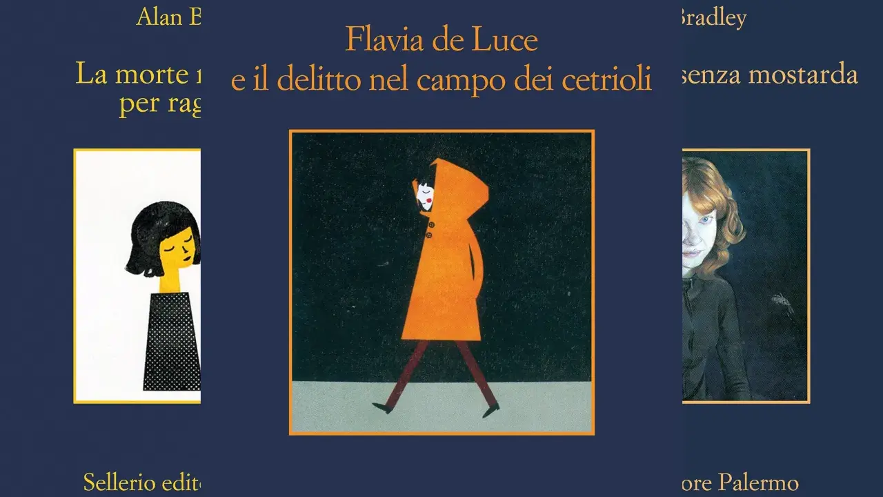 I libri di Flavia de Luce in ordine cronologico: "La morte per rag", "e il delitto nel campo dei cetrioli", "senza mostarda". Sellerio editore Palermo.