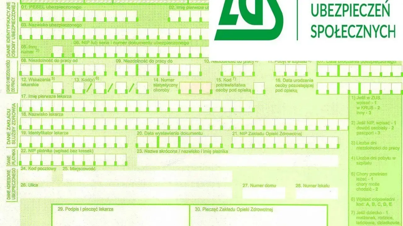 Formularz ZUS ZLA do wypełnienia. Informacje o ubezpieczonym, lekarzu i zwolnieniu. L4 ile płatne? ZUS ZLA zawiera dane potrzebne do ustalenia wysokości zasiłku.