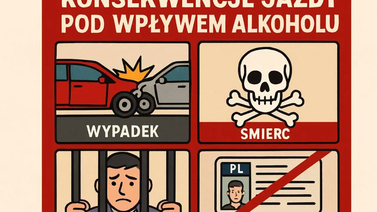 Jazda po alkoholu to wykroczenie, które prowadzi do wypadków, śmierci, więzienia i utraty prawa jazdy.