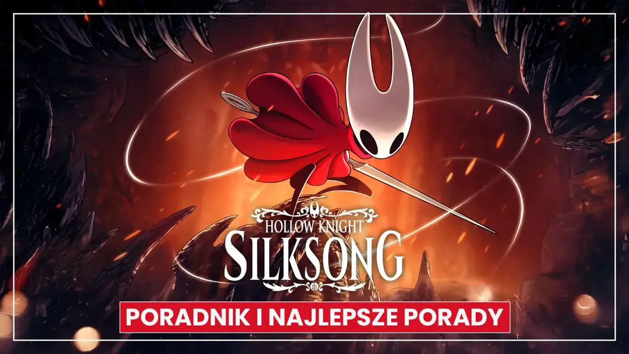 Hornet w czerwonej pelerynie, gotowa do walki w świecie Hollow Knight Silksong. Poradnik i najlepsze porady.