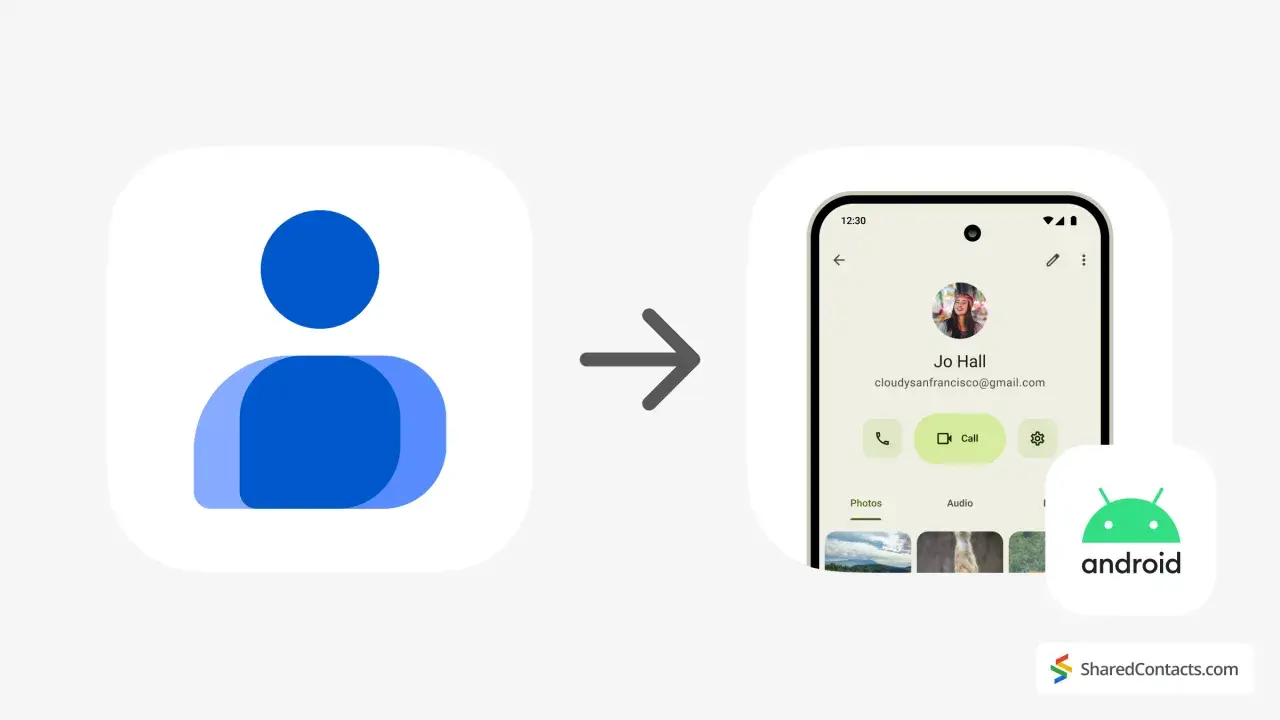 Ikona kontaktu przechodzi do ekranu telefonu z danymi Jo Hall. Dowiedz się, jak odzyskać kontakty w telefonie.