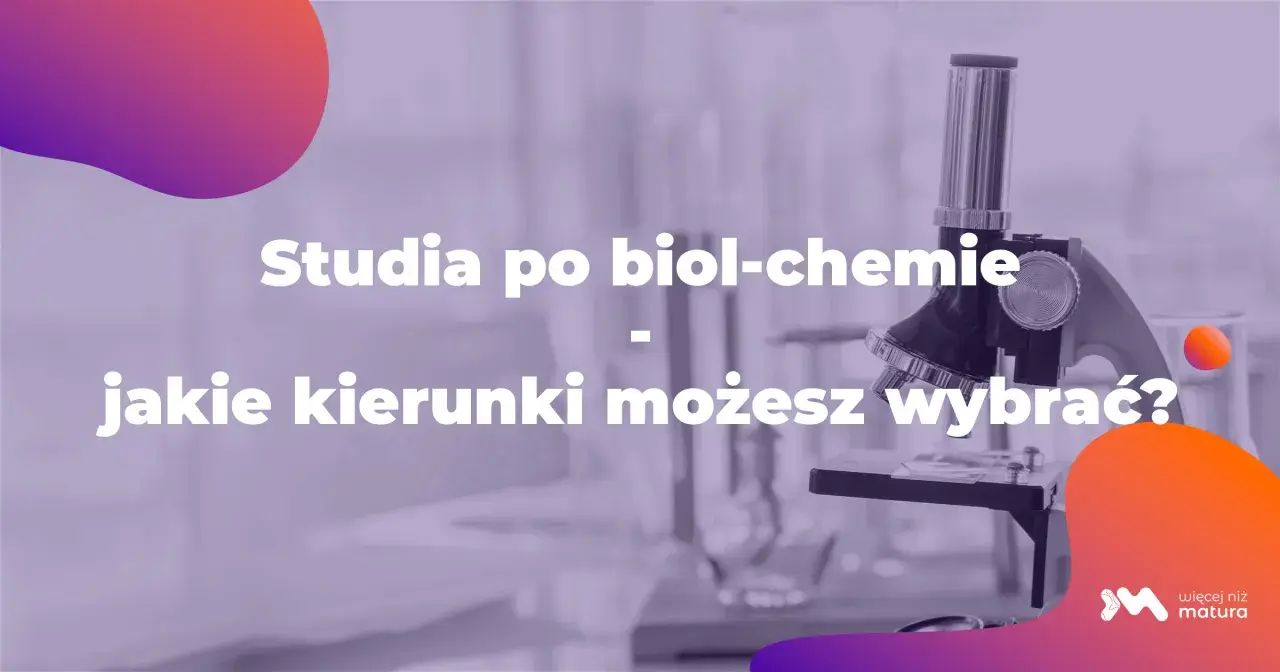Studia po biol-chemie: jakie kierunki możesz wybrać? Mikroskop i probówki w tle sugerują ścieżkę kariery naukowej.