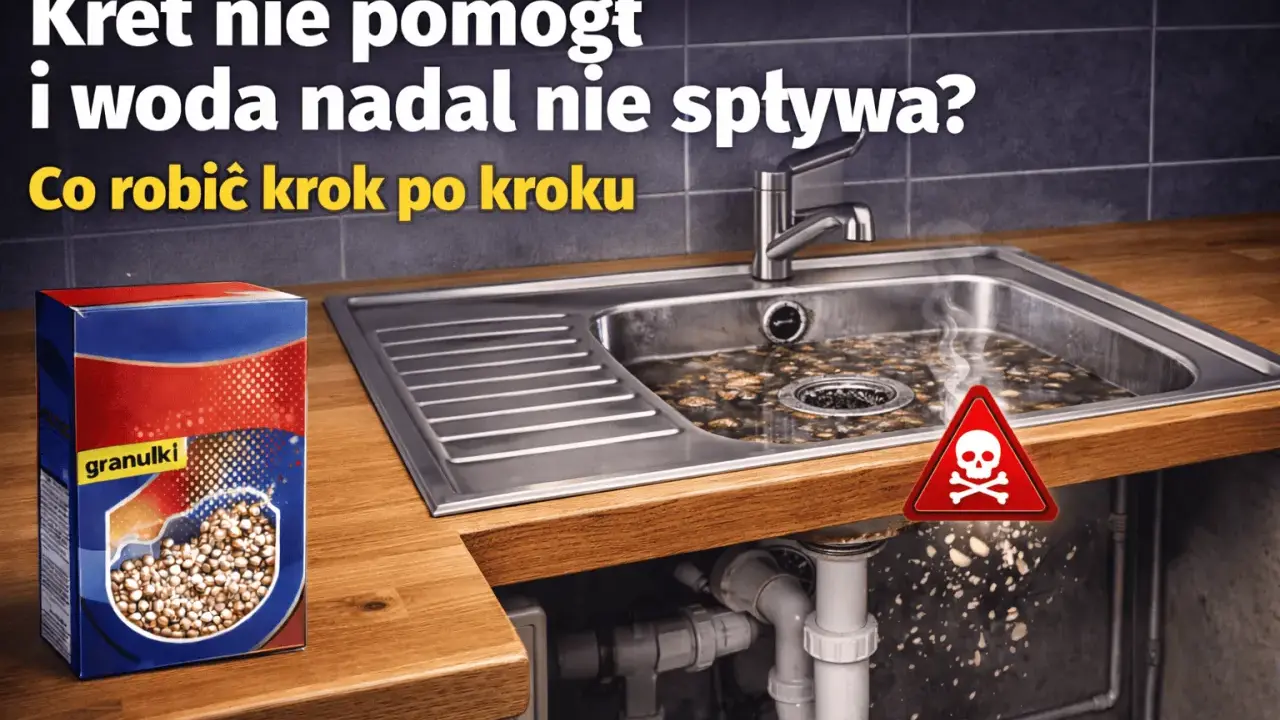 Zatkany zlew, woda stoi, a "kret" nie pomógł? Zobacz, co robić krok po kroku, by rozwiązać ten problem.